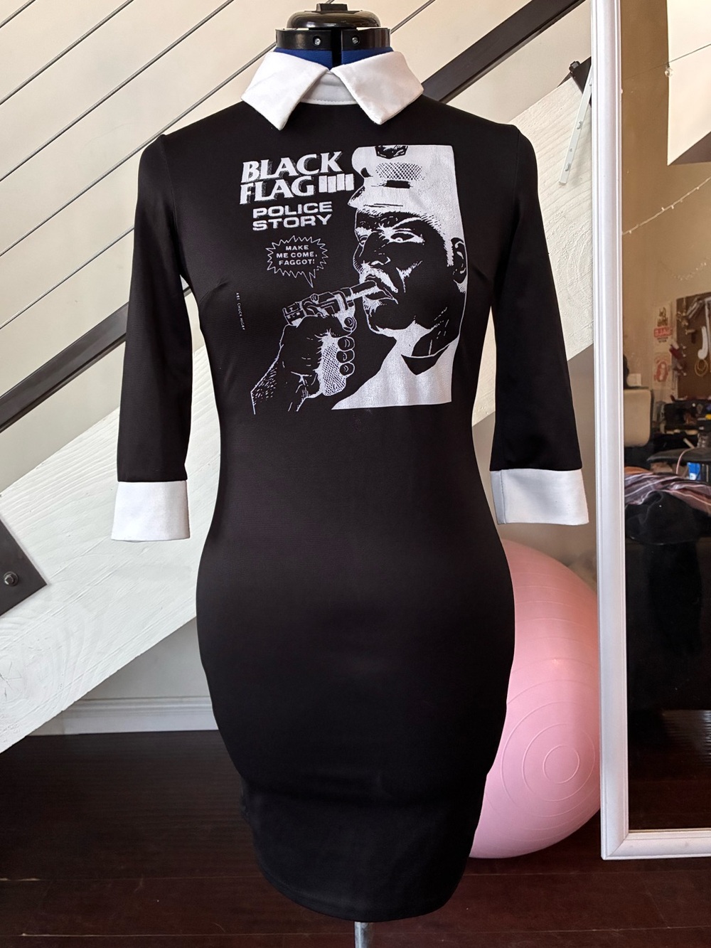 Black Flag Wednesday Bodycon Dress